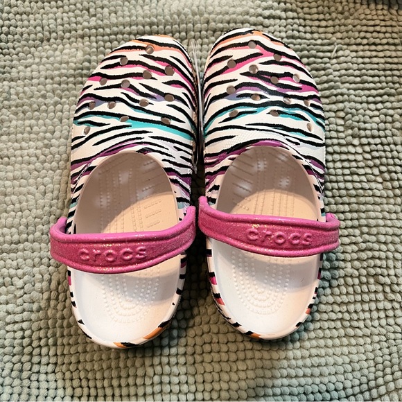 Crocs Colorful Zebra Print Clogs - Picture 2 of 5